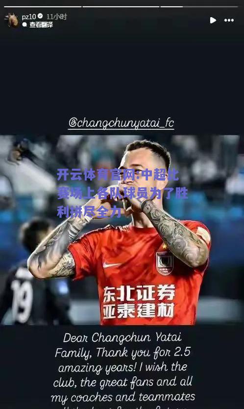开云体育官网:中超比赛场上各队球员为了胜利拼尽全力